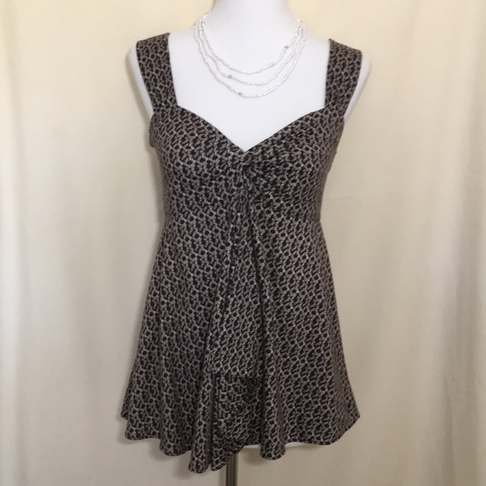 🌸 MICHAEL KORS  Chocolatey Print Sash Top!